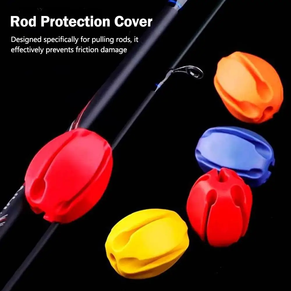 

5pcs Silicone Fishing Rod Holder Ball Straps 5 Hole Lightweight Fishing Tackle Ties Organizer Storage Racks Fishing Accessories