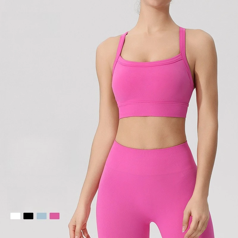 

1PC Ice Silk Seamless Sports Bra No Steel Ring Comfortable Push Up Vest Large Size Bralette Anti-Sagging Soft Yoga Underwear