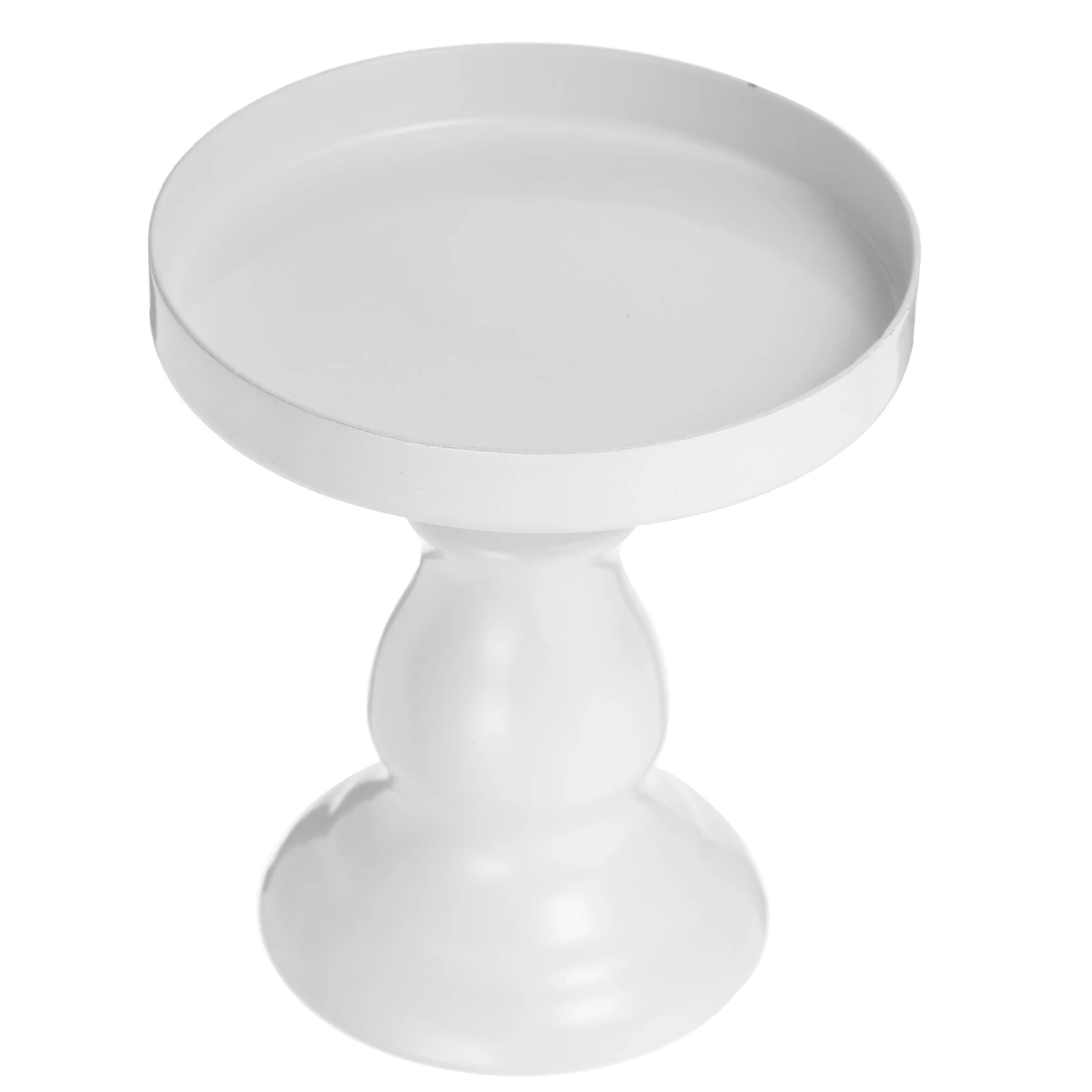 

Cake Stand 1 Tier White Wedding Cake Holder Alloy Material Birthday Party Tray Dessert Display Accessories