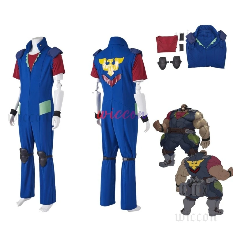 

Черная собака Jet Black Косплей Костюм OW Skin Мужской комбинезон Spike Partner Хэллоуин Карнавальный костюм