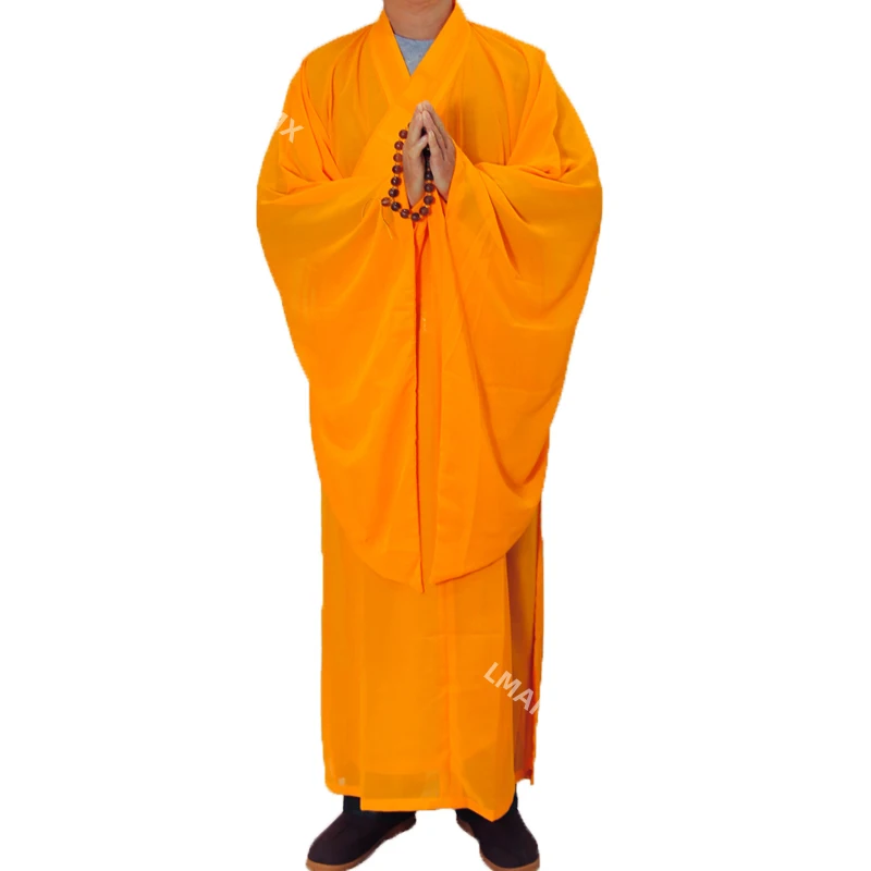 5 Colors Zen Buddhist Robe Lay Monk Meditation Gown Monk Training Uniform Suit Lay Buddhist Clothes Set
