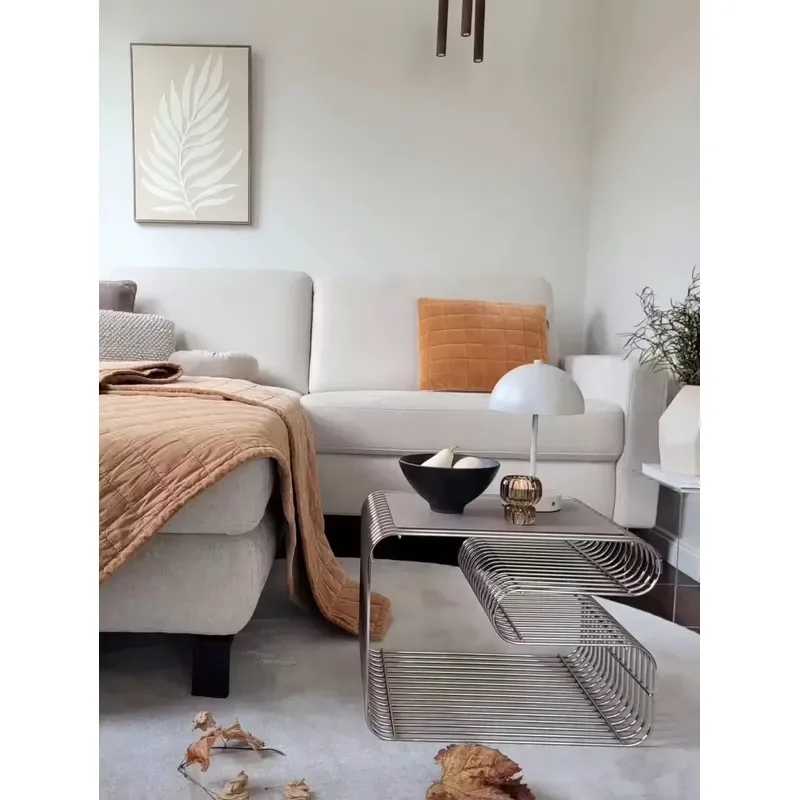 Nordic Minimalist Modern Side , Living Room Sofa Corner , Geometric Coffee Table, Artistic Portable Coffee Table,