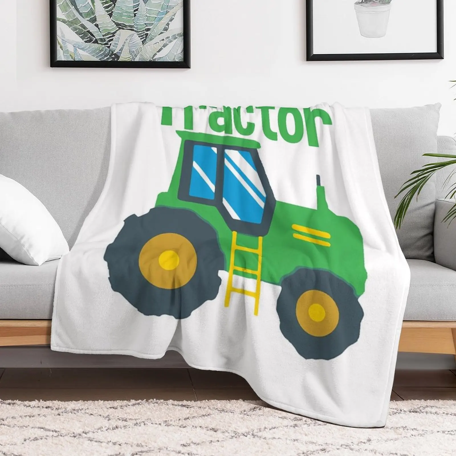 Kids Farm Truck Tractor Throw Blanket Blankets For Bed Luxury Designer Warm Blankets