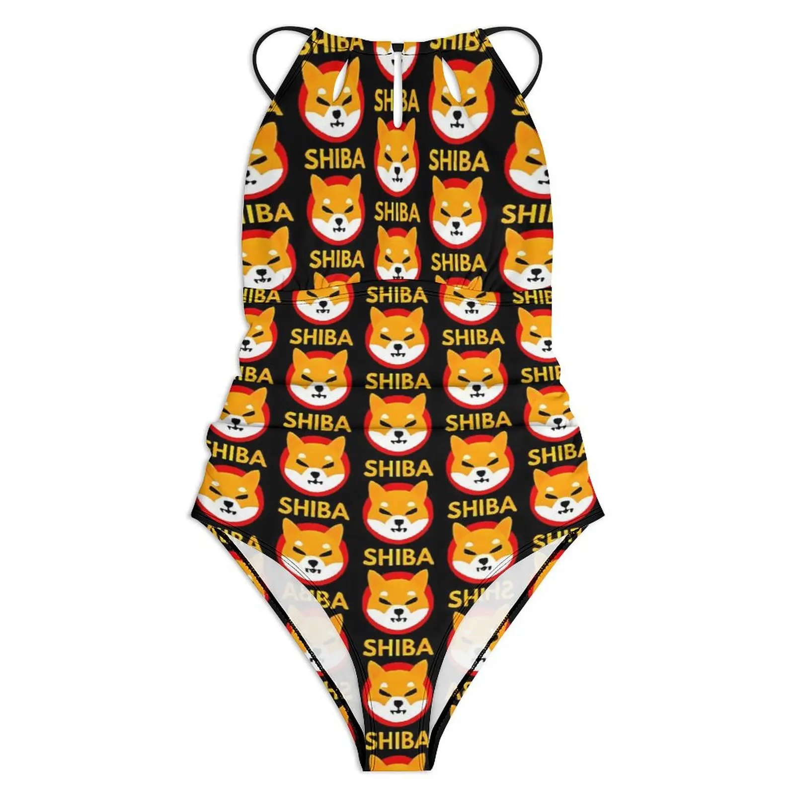 Shiba Coin Cryptocurrency Swimsuit  One Piece Swimwear Push Up Aesthetic Bathing Suits Sexy Holiday Rave Design Bodysuit