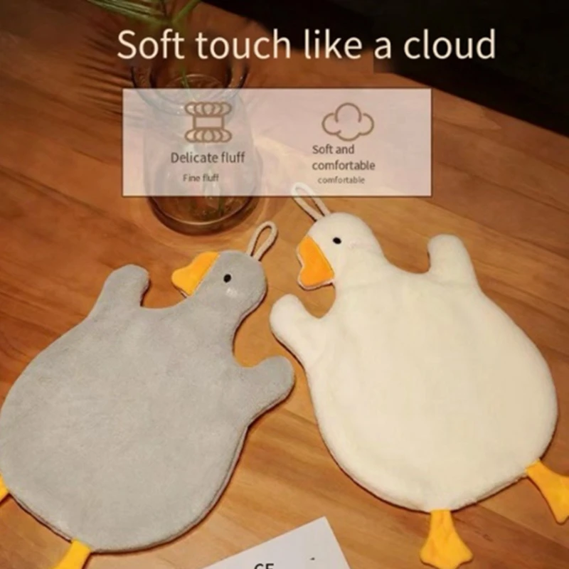 Cartoon Goose Hand Towel Kitchen Bathroom And Toilet Hand Towel Hanging Type With Super Water Absorption Quick Drying