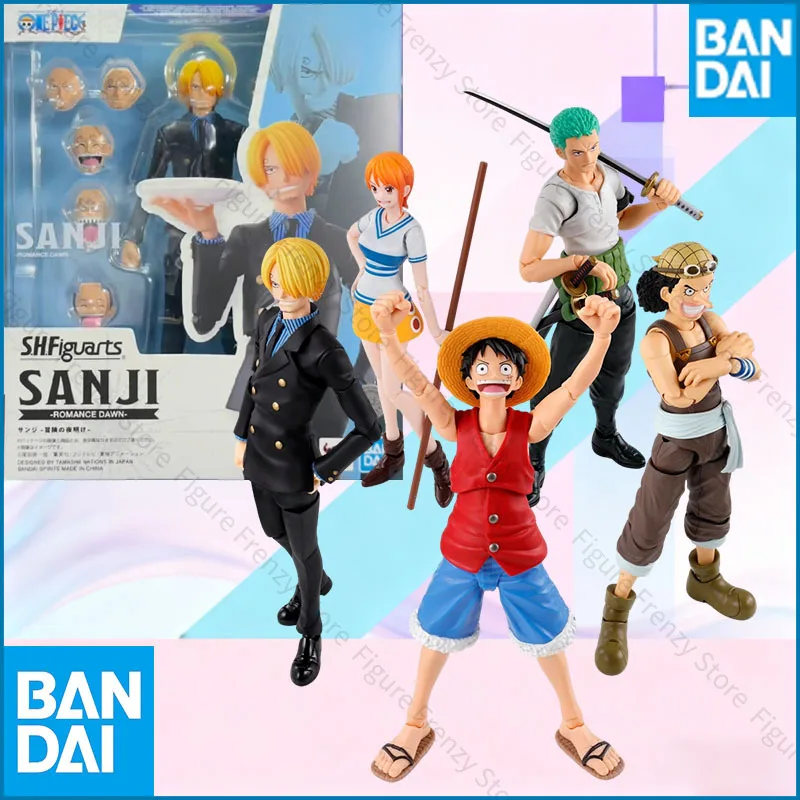 

Spot SaleEn Stock BANDAI caja Original S.H.Figuarts Sanji USOPP LUFFY RORONOA ZORO SHF figura acción molo regalo para chico caj
