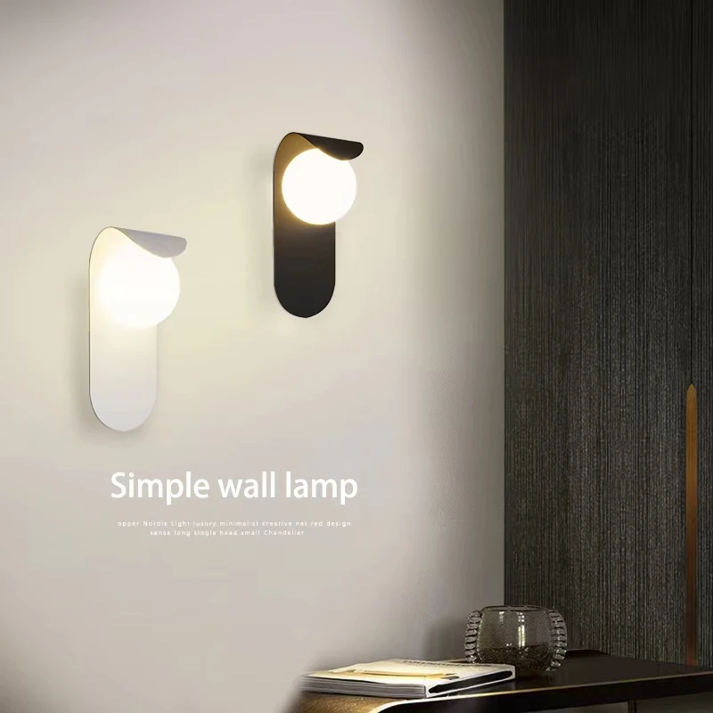 

Black Gold LED Wall Lights Wall Lamp for Bedroom Corridor Aisle Indoor LED Wall Sconce for Background Decro Interior Lighting