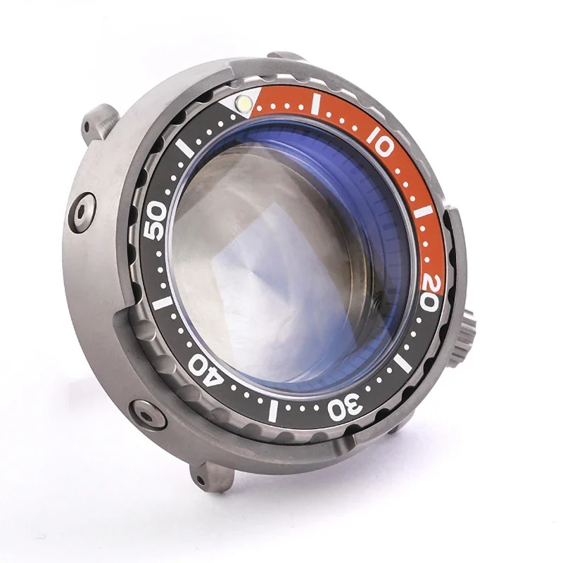 HEIMDALLR Watch Titanium Tuna SBBN031 Watch Case tuna can resist watch Ceramic Bezel Sapphire For NH35/nh36 automatic Movement