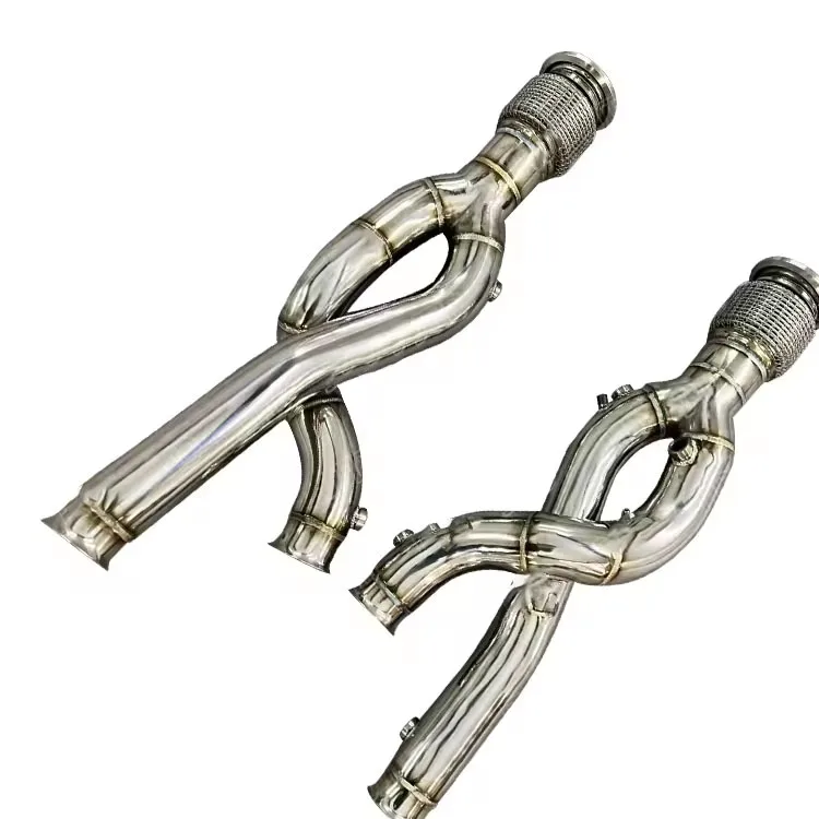 Xinaote  Wholesale High Performance Equal Length Polish Stainless Steel Exhaust Downpipe for Lamborghini Performante STO