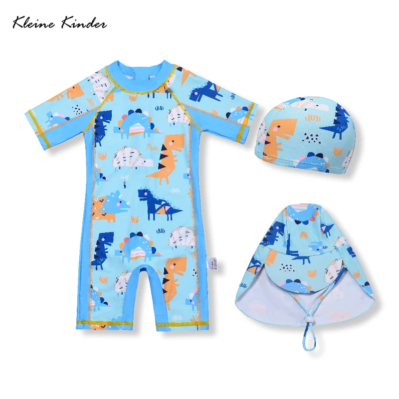 Boys Swimsuit Anti UV Kids Swimwear for Boys Short Sleeve 3-Piece Baby Swimming Bathing Suit Rash Guard Seaside Beach Clothes