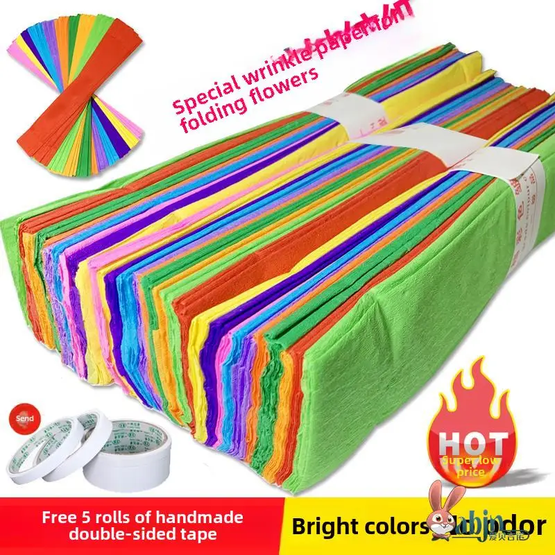 

Crepe Paper Handmade DIY Crumpled Paper Flowers Kindergarten Decoration Busin Supplies Stationery Cultural Goods