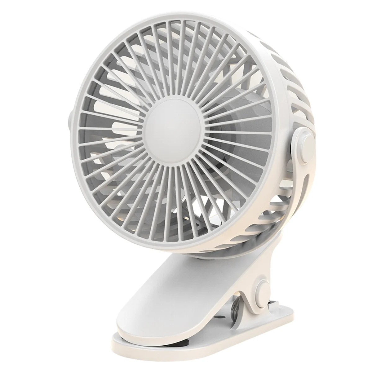 Clip on Fan Usb Charging Outdoor Portable Student Dormitory Rotating Silent 3-Speed Adjustable Fan for Bedroom Office,B