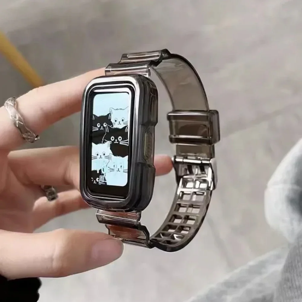 Silikon band Fall für Huawei Band 9 8 transparentes Armband Ersatz Armband für Ehren band 7 6 Schutzhülle Zubehör