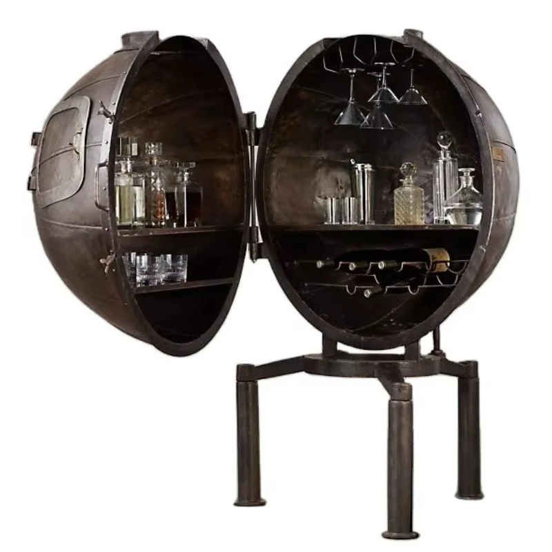 Wine bottle and glass locker unit for home and living room