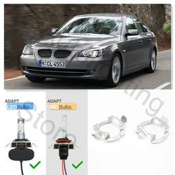 2PCS H7 LED HID Headlight Bulb Retainer Holder Headlamp Socket Adapter for BMW 5 7 series E60 E61 E65 E66 E85 E86 VW Passat B5.5