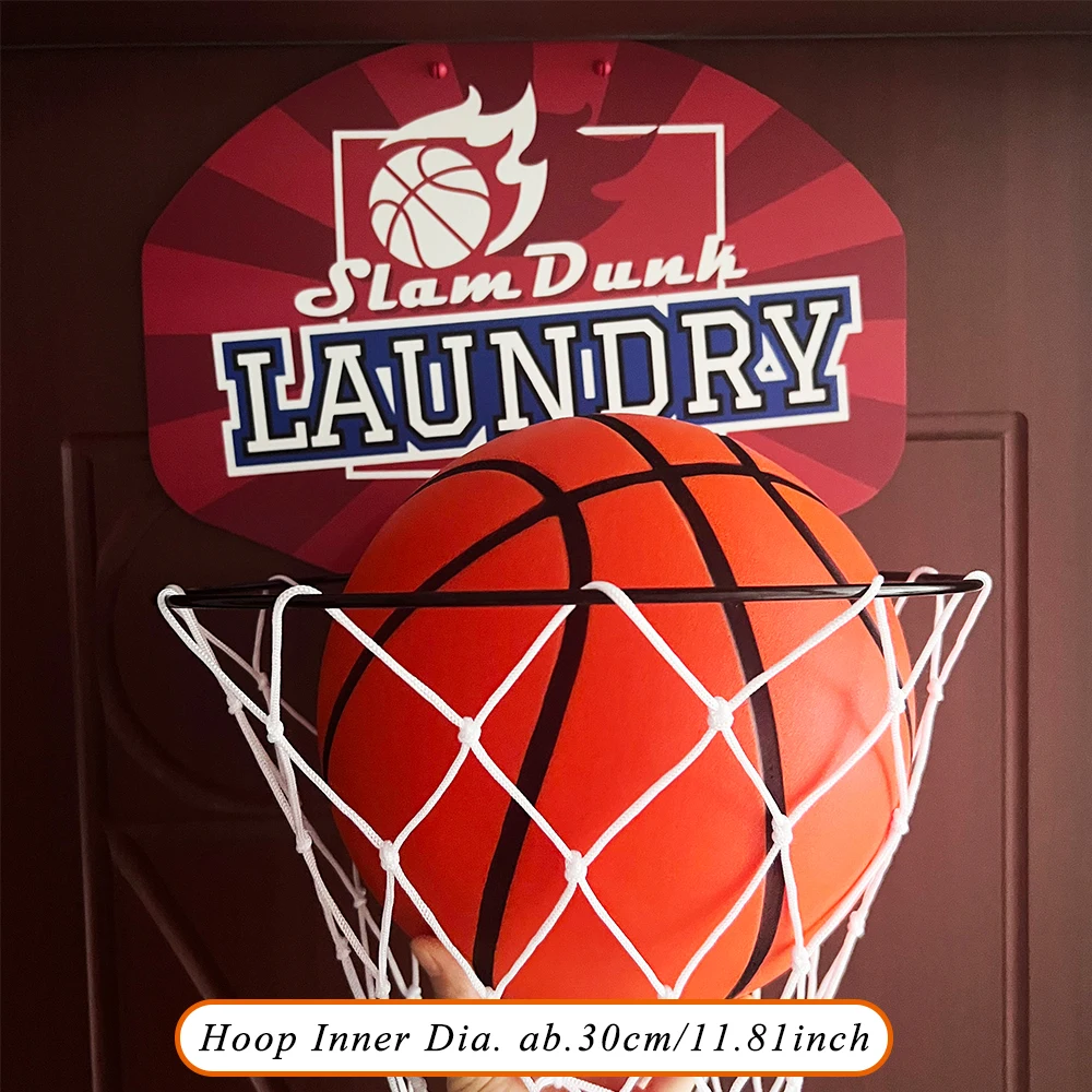 농구 바구니 스포츠에서 영감을 받은 바구니 OverDoor hangeable 농구 세탁 바구니 어린이 교수형 세탁 바구니 스포츠 바구니