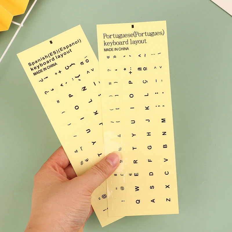 1 Vel Standaard Spaans Portugees Taal Transparant Toetsenbord Stickers Lay-Out Knop Alfabet Voor Pc Laptop Accessoires