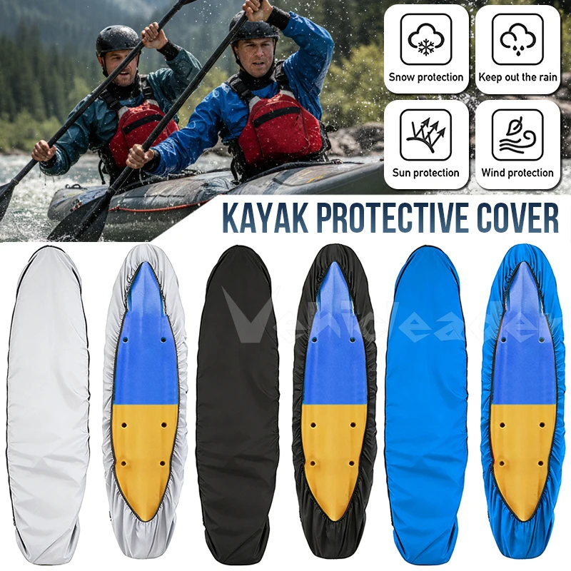 

Universal 210D Kayak Cover Canoe Boat Waterproof UV Resistant Kayak Cover Dust Storage Shield Kayak Boat Canoe Storage Cover