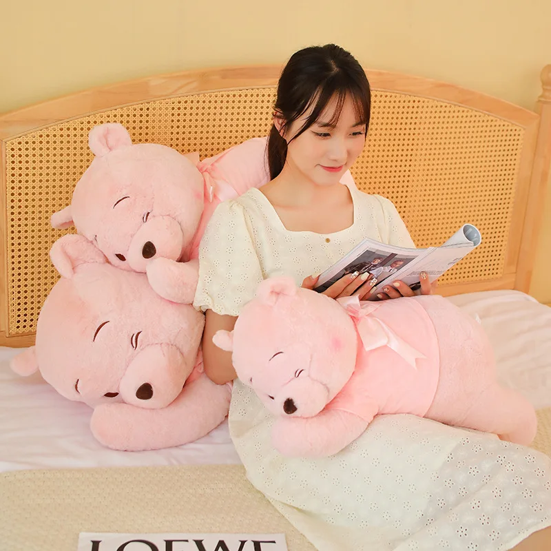 Disney Winnie The Pooh Plush Toy Pink Style Cute Anime Plushie Animals Pooh Bear Doll Pillow Soft Stuffed Gift for Children