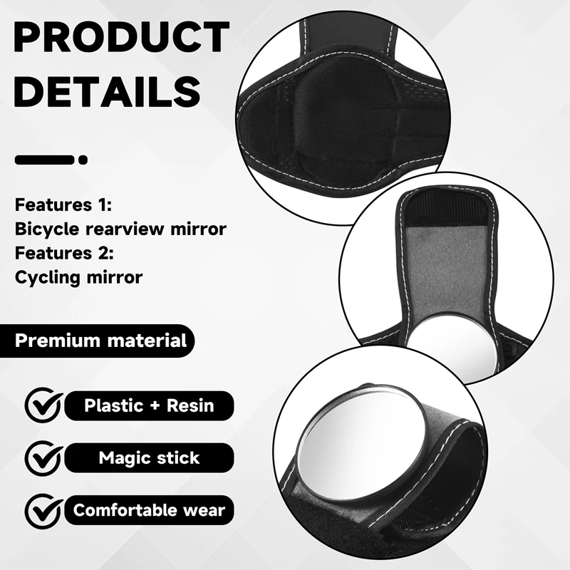 دراجة المرايا دراجة المعصم مرآة الرؤية الخلفية معصمه دراجة نارية المقود عاكس معصمه مرآة معدات ركوب الخيل