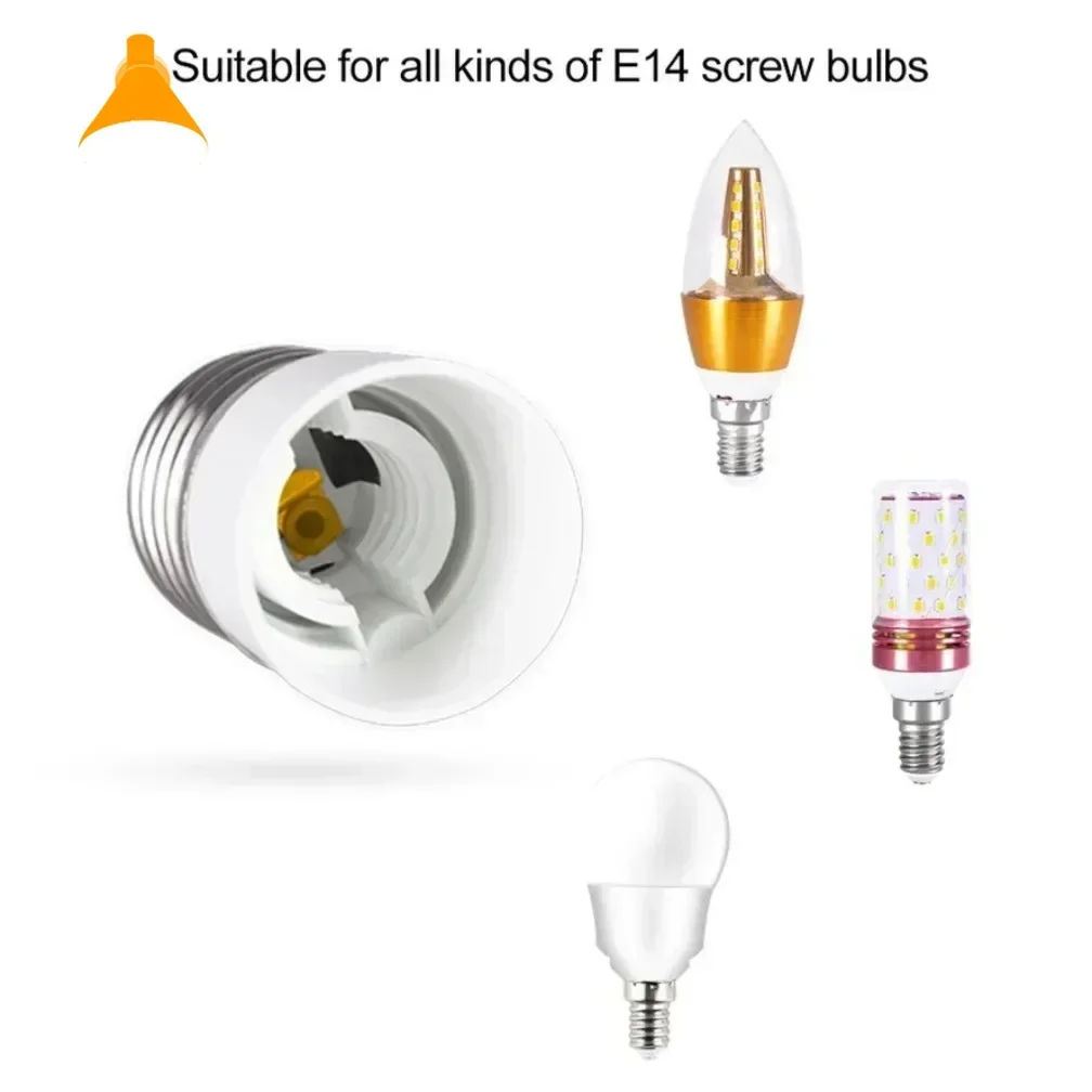 E27 To E14 5/10/20PCS Lamp Holder Converter Socket High Quality Fireproof Material Converter Socket Bulb Adapter Lamp Holder