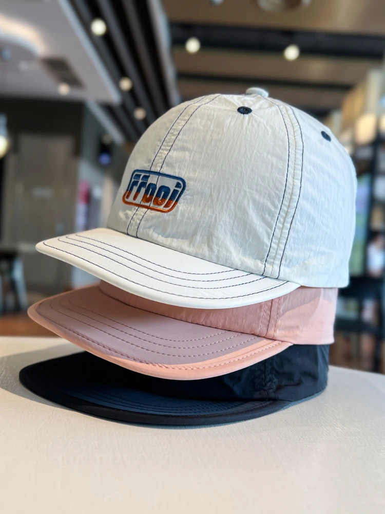 

Embroidery letter short brim cap men and women spring and summer quick drying breathable baseball cap outdoor sun protection cap