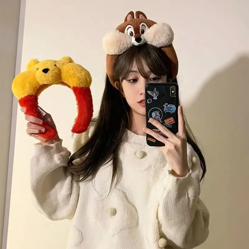 Aksesoris Rambut Lucu Disney Kartun Lotso Judy Pooh Bear, Headband untuk Wanita, Headband untuk Mencuci Muka, Aksesoris Rambut untuk Pesta, Hadiah Kejutan