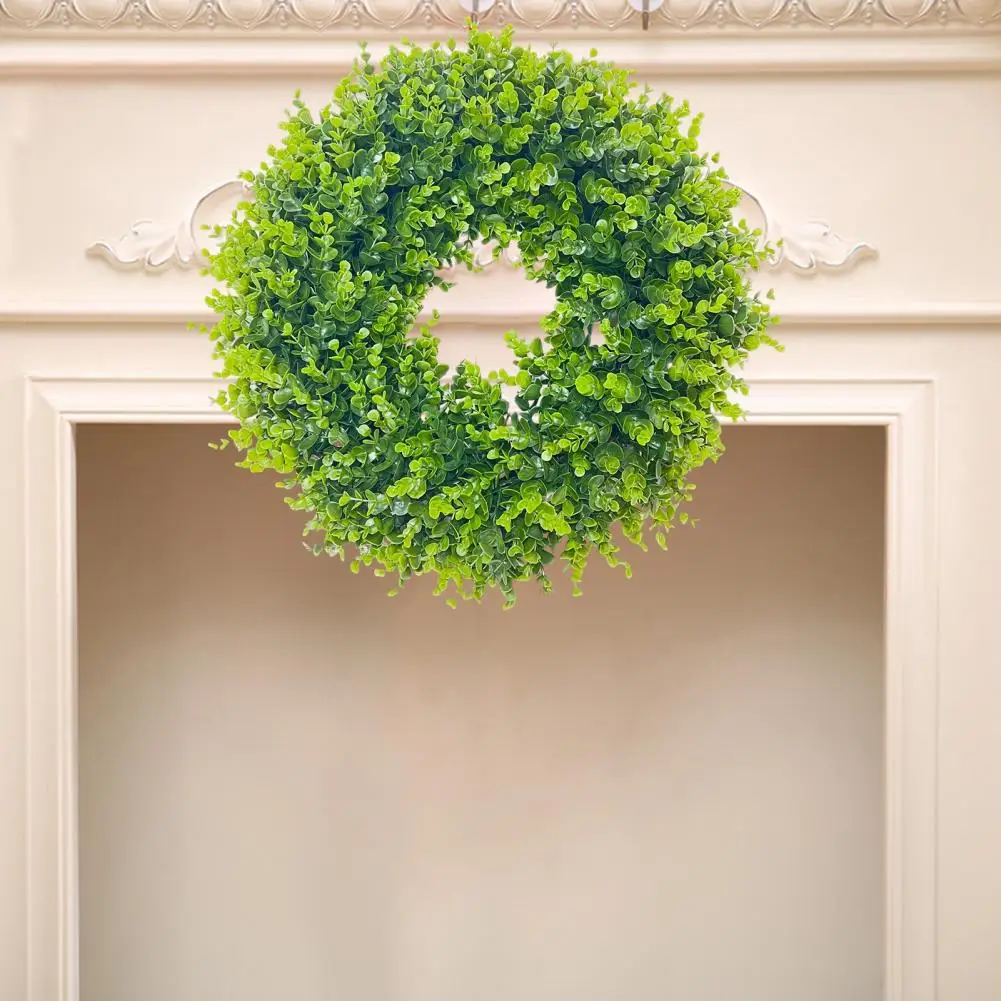 Window Decoration Wreath Indoor Artificial Wreath Artificial Boxwood Wreath Set for Indoor Outdoor Decor Spring Leaves for Front