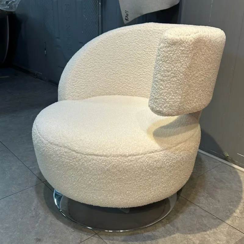 Hotel lobby large curved sofa, beauty salon club reception area, special-shaped card seat sales office meeting rotating chair