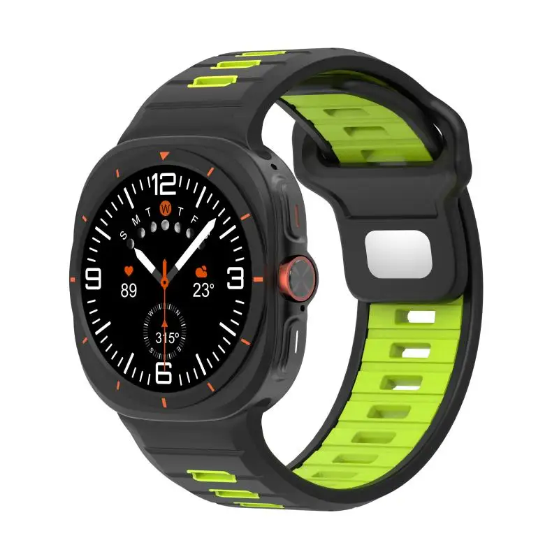 Sportliches Silikonarmband für Samsung Galaxy Watch Ultra2 2026, weiches zweifarbiges Band für Samsung Galaxy 7 Ultra 47mm, nahtloses Uhrenarmband – Detail 14