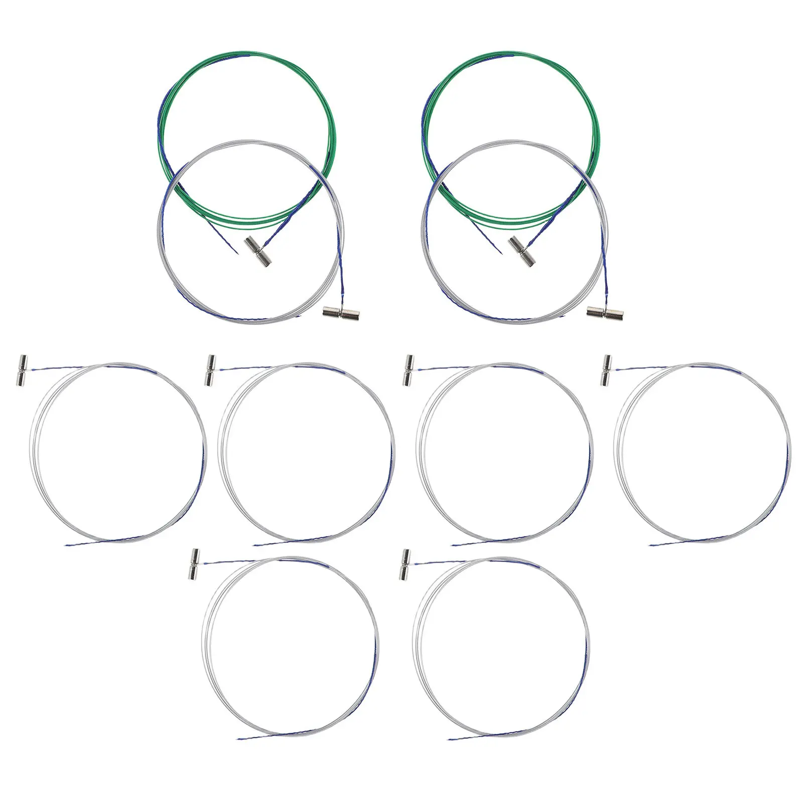 

1 комплект металлических струн для гучжэна, сменные аксессуары для начинающих, гладкая поверхность, яркий звук, высокая прочность, универсальный набор