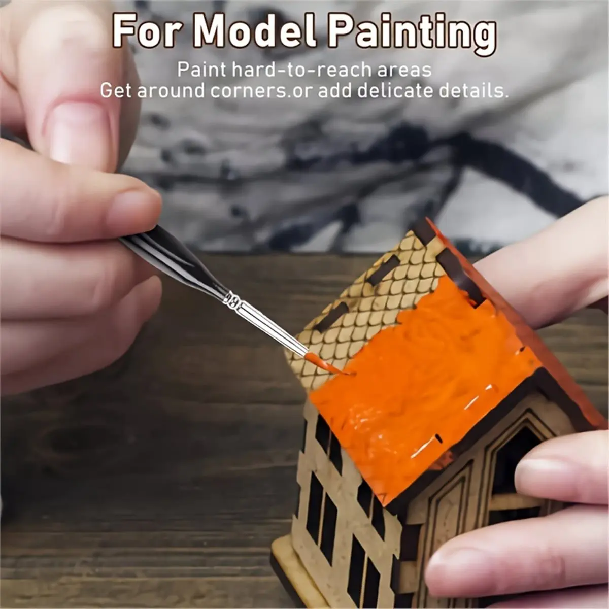 17Pcs Miniature Model Paint Brushes Set for Art, Models, Watercolour, Oil, Acrylic