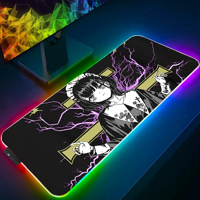 

LED Mouse Pad Gamer Keyboard Pad RGB Luminous Desk Mouse Mat Carpet Rubber Tapis Souris Gaming Notbook Anime Sexy Girl Mousepad