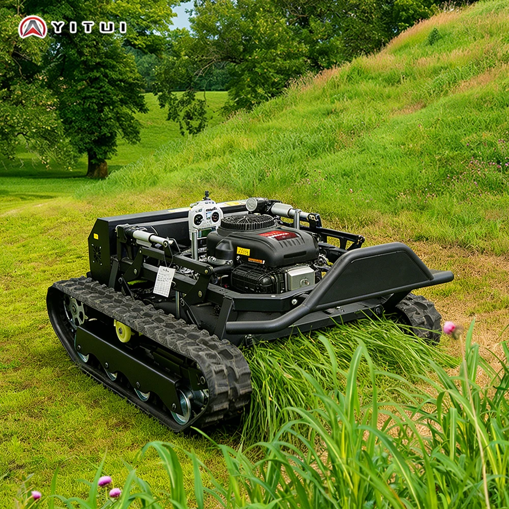 

Newly Designed Customized All Terrain Crawler Style Remote Controlled Lawn Mower A Durable And Flexible Mobile Lawn Mower