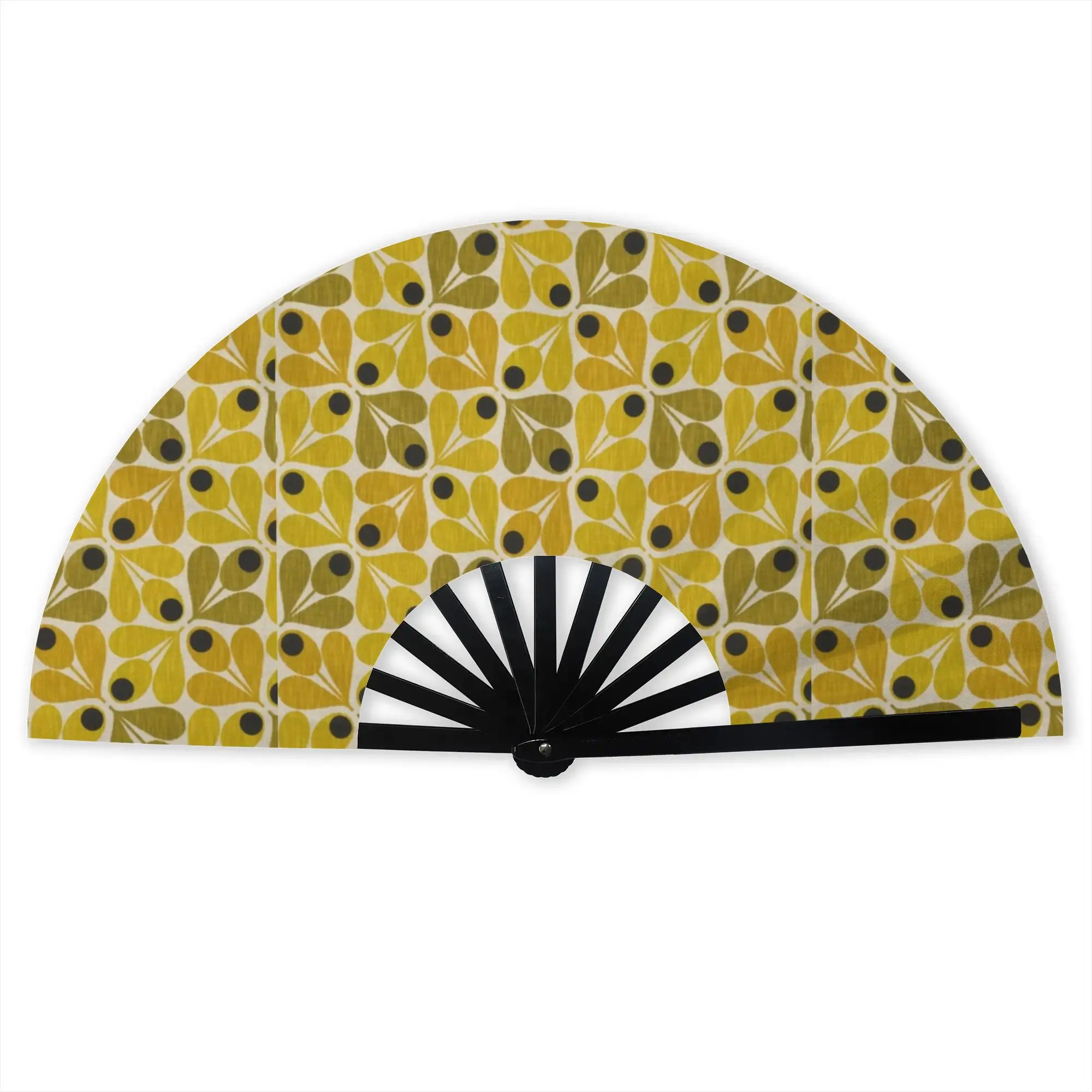 Acorn Orla Kiely Promotional Gift Hand Fan Event Souvenir Scandinavian Flowers Durable Folding Fans Novelty Bulk Pack Fan