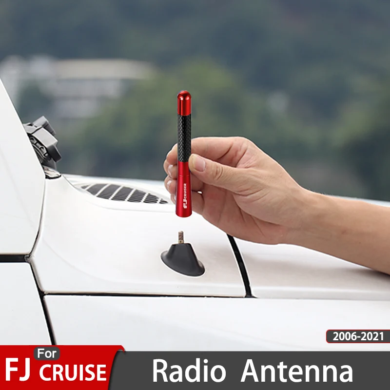 06-21 anno per Toyota FJ Cruiser accessori modifica esterna lega di alluminio fibra di carbonio Radio Antenna decorazione