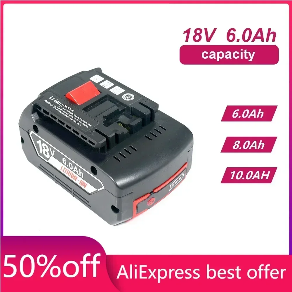 For BOSCH 18V 8.0Ah Lithium-ion Battery GBA 18V 8000mAh Professional GBA GSR GSB BAT618 BAT609 BAT619 BAT620 Power Tool Battery
