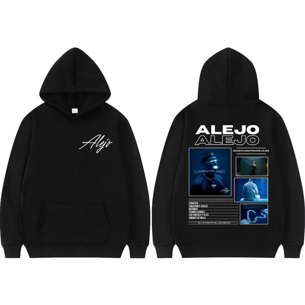 

Singer Alejo Album Merch Hoodies Men Women Vintage Fashion Pullovers Autumn Winter Casual Loose Long Sleeve Hooded Sweatshirts