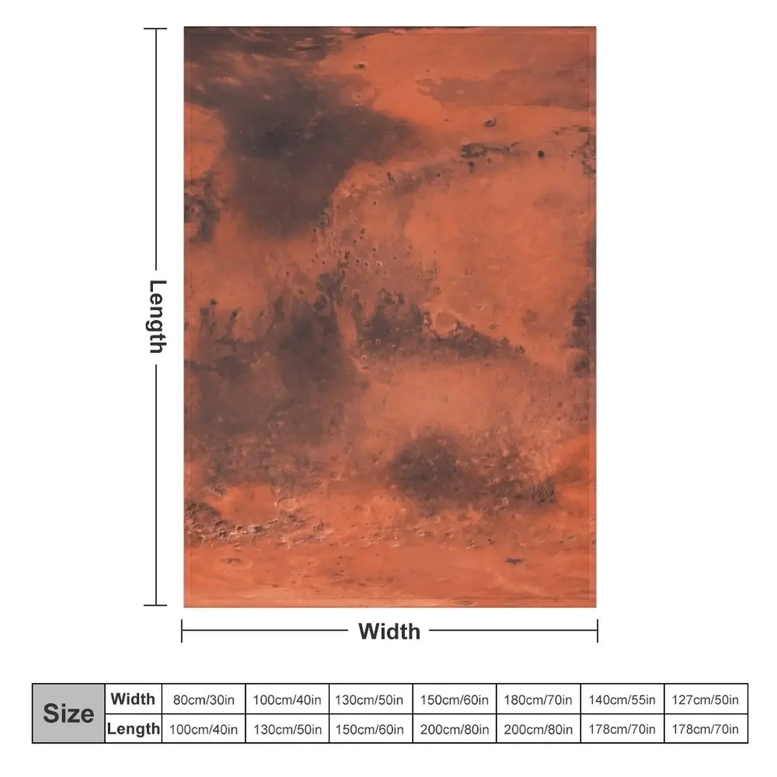 Map of Planet Mars -8K Throw Blanket For Baby heavy to sleep Blankets