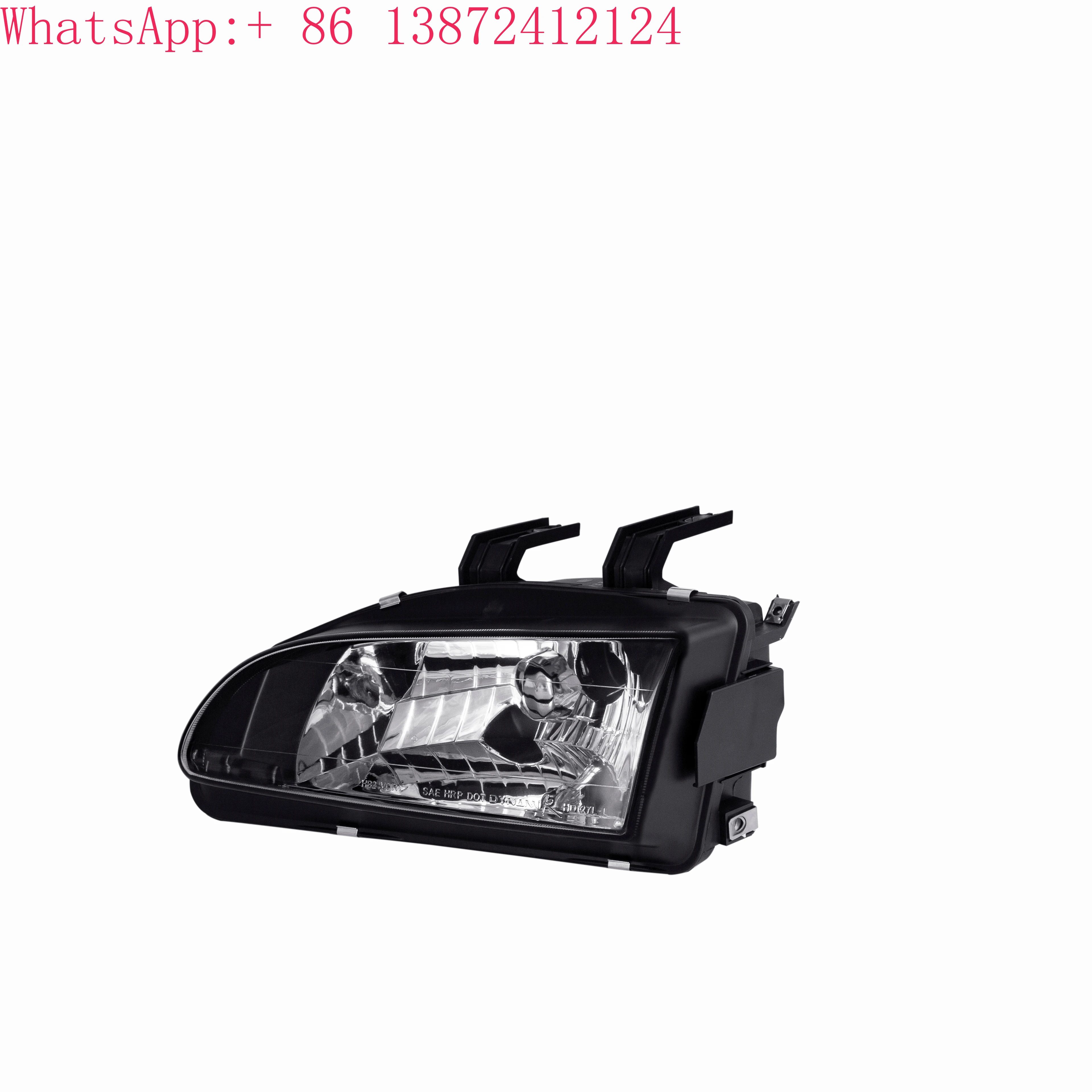 Hot-selling Front Light Factory Style Crystal Headlights  for 1992-1995  2/3/4 Door Honda Civic ( Black Housing/Clear Lens)