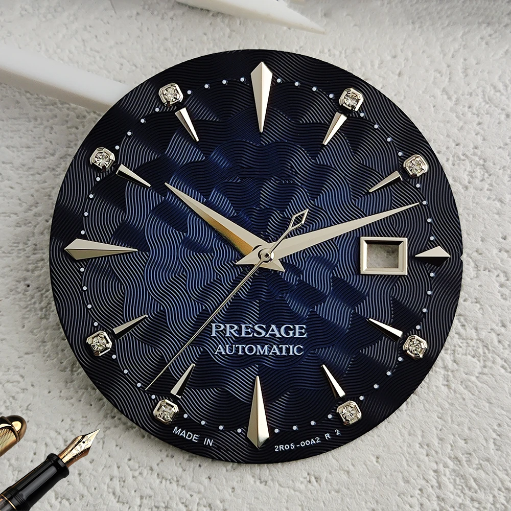 NH35 wijzerplaat S-logo wijzerplaat cocktail wijzerplaat 29 mm gemodificeerd horlogeaccessoire, compatibel met NH35 NH36 wijzerplaat met automatisch uurwerk