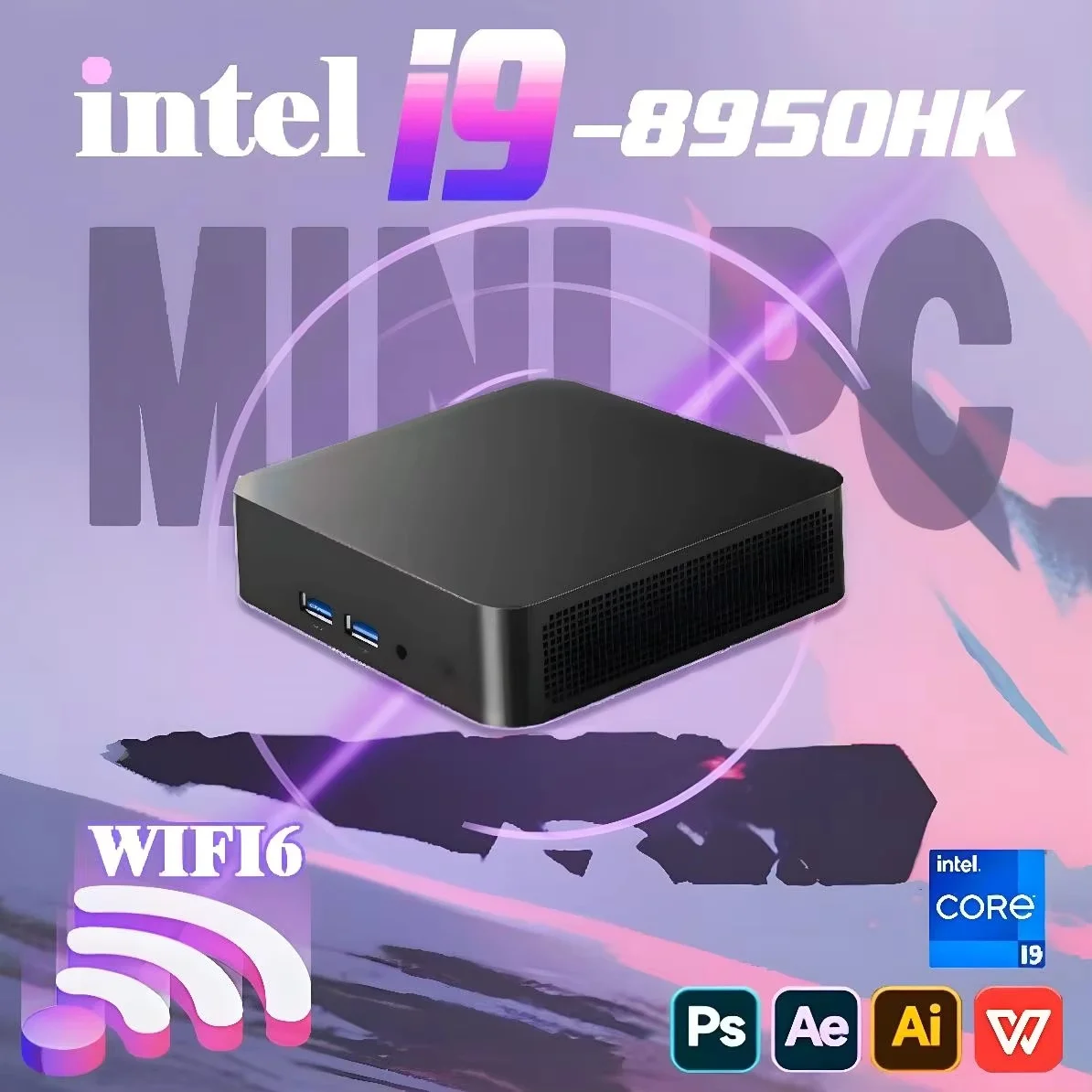 Mini computer Windows 11 Intel Core i9 8950HK mini computer pc 16 GB di RAM DDR4 1 TB 2 TB SSD Desktop pc WiFi 6 pc computer da gioco