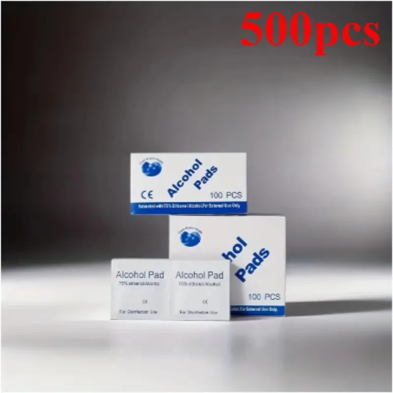100 Stuks Wegwerp 75% Alcohol Natte Veeg Pads Voor Antiseptische Schone Huid Sieraden Mobiele Telefoon Voor Desinfectie Gebruik Tattoo Schoon Gereedschap