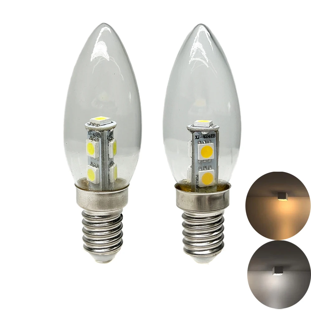 

C9 Candle LED Bulb E14 Home Chandelier Lighting Decoration C25 Pointed Bubble AC 220V Crystal Lamp Bedside Warm / Cold White