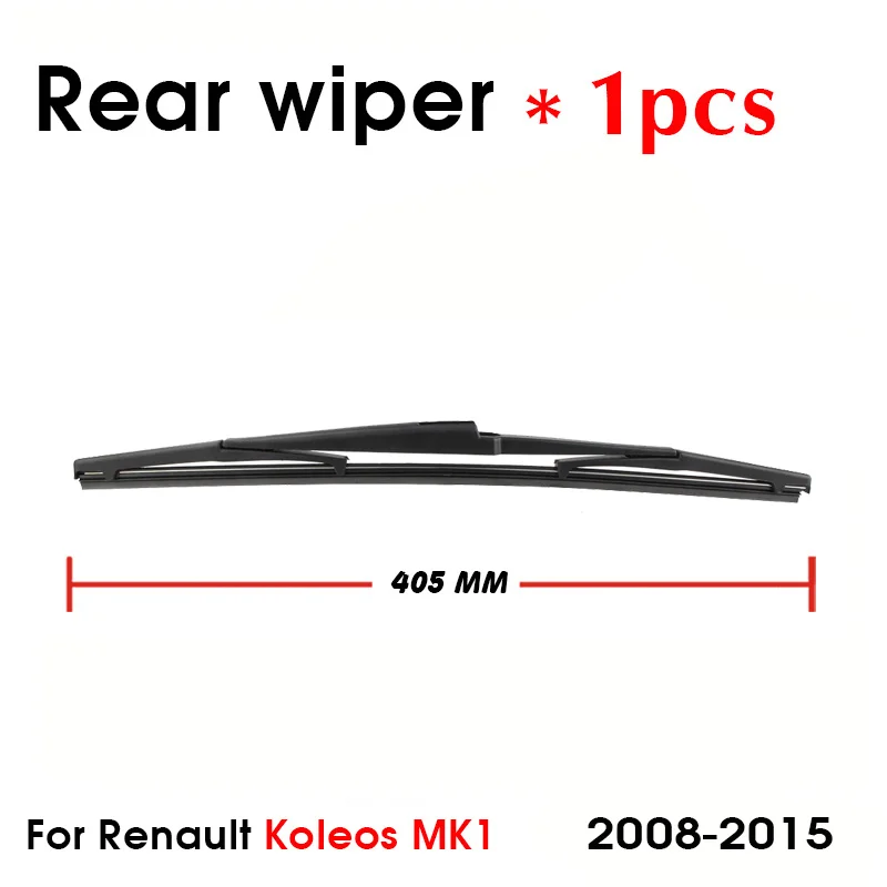 Wiper Front Rear Wiper Blades Set For Renault Koleos MK1 2008 2009 2010 2011 2012 2013 2014 2015 Front Rear Window 24