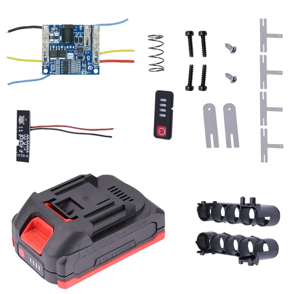 1set Plastic Battery Case 5 Series Li-ion Batteries Shell PCB Charging Board Charging Protection Circuit Board For Makita Power