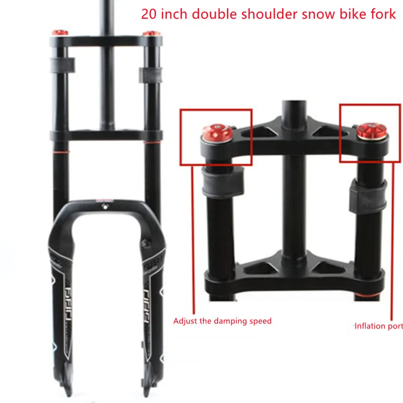 Front Fork for Mountain Bike's Shoulder, Snow Shock Absorption, 20 in