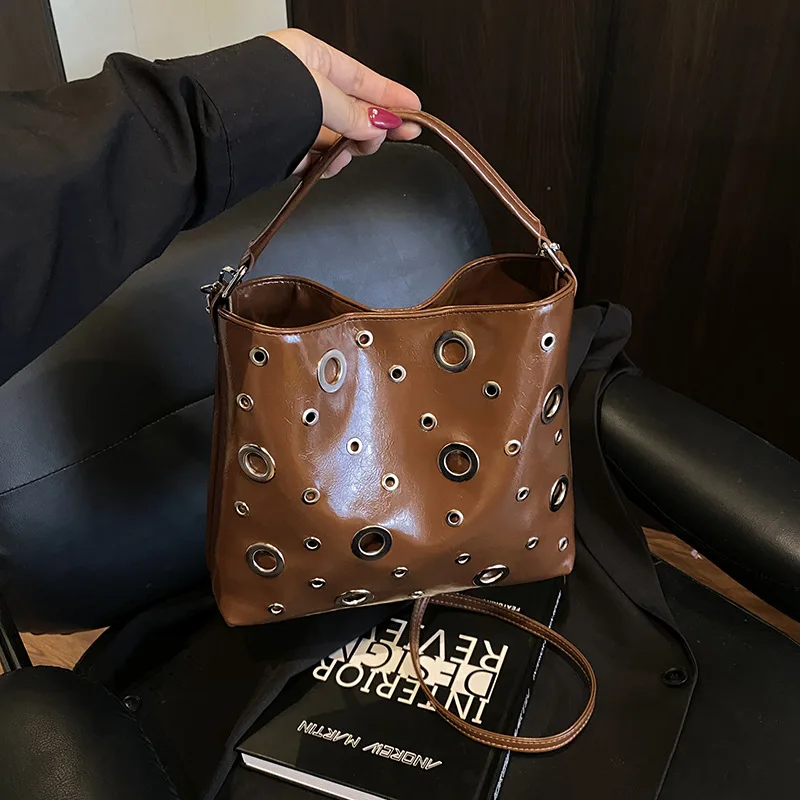 

2025 SS Architectural Hobo Bag, Multi-Way Convertible Top Handle & Shoulder Purse for Women, Spacious Day to Night Carryall