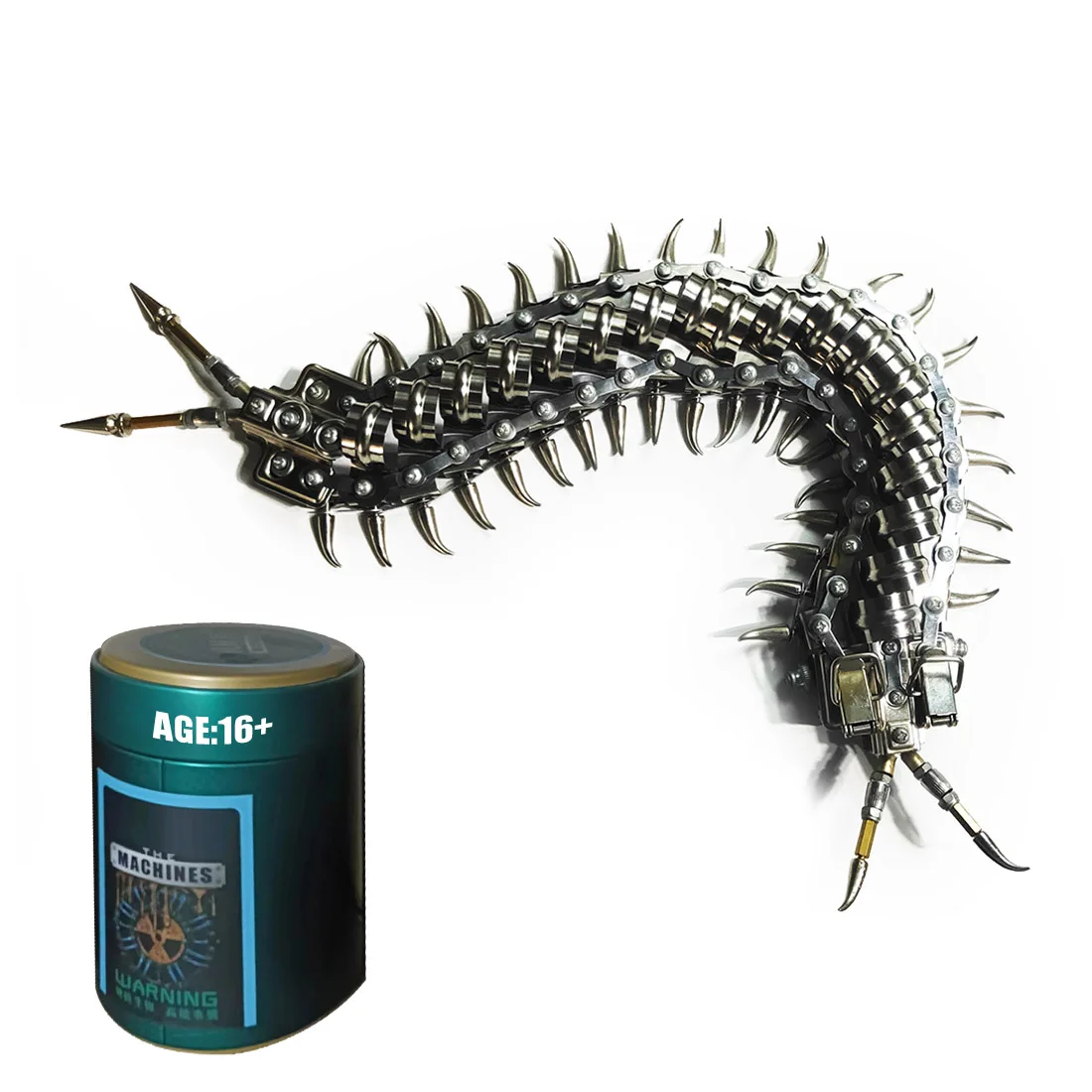 

DIY Movable Metal Centipede Model Kit Mechanical 3D Puzzle Model Kit Diy Assembly Toy for Kids Adults Creative Gift - Silver