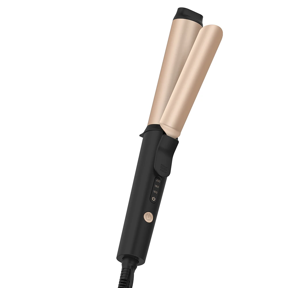 

Портативная керамическая плойка для волос со светодиодным дисплеем температуры, регулируемый нагреватель PTC, автоматическое отключение для плавких блестящих локонов